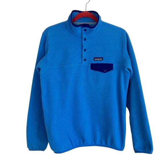 Patagonia Lightweight Synchilla Snap-T Fleece Pullover Skipper Blue Purple Sz M - Picture 3 of 16